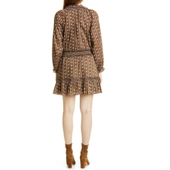 Veronica Beard Brown Floral Mini Dress - Picture 9 of 10